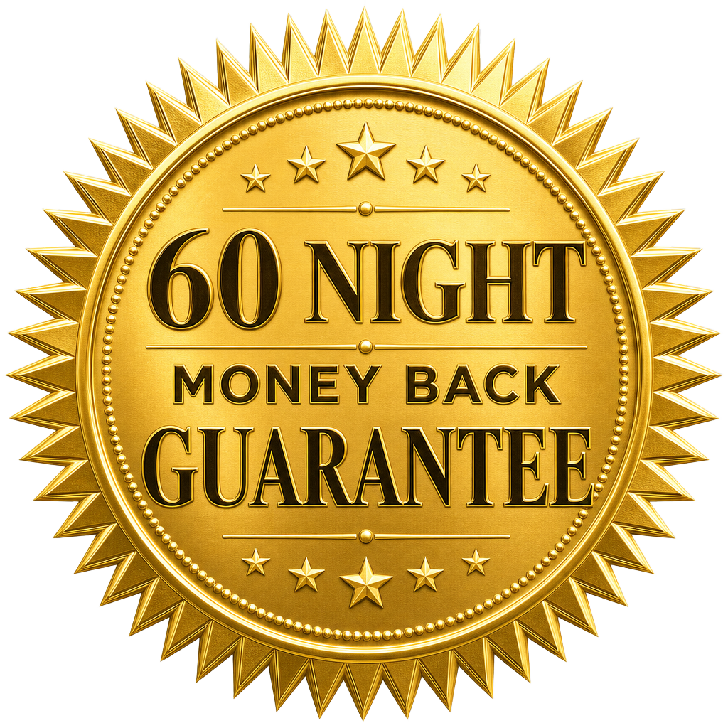 60 Night Money Back Guarantee badge